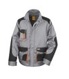 Result Mens Work-Guard Lite Workwear Jacket (Breathable And Windproof) (Grey  Black / Orange)