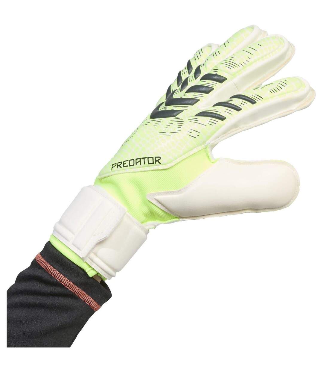 Unisex Adult Predator Match Fingersave Goalkeeper Gloves Lemon Black Adidas-3