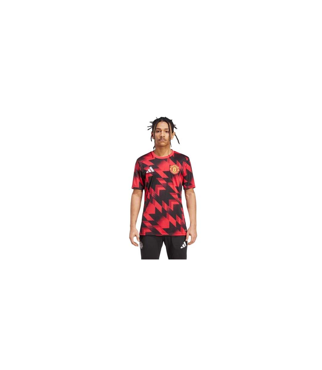 Maillot De Foot Entraînement Motif/style Flocon De Neige 2025/2026 Adulte Rouge Adidas-1