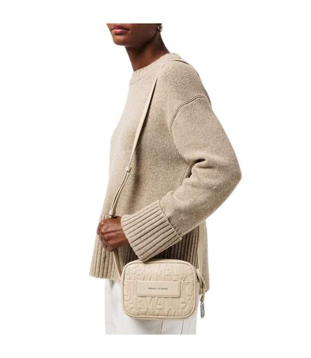 Sac À Bandoulière Motif/style Logo Partout Adulte Taille Unique Beige Armani Exchange