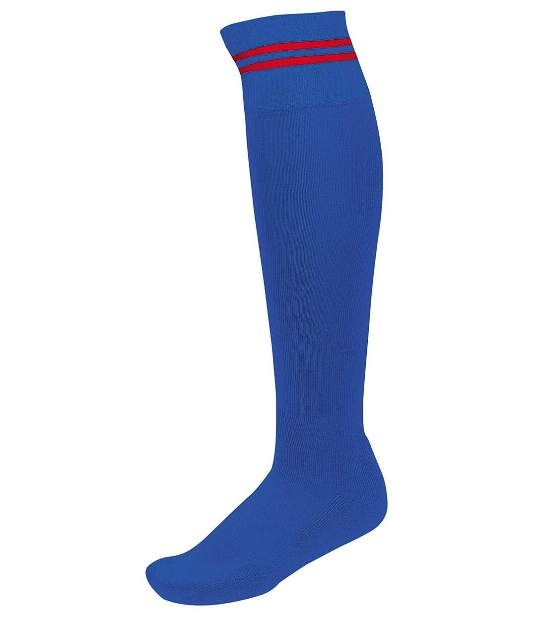 chaussettes sport - PA015 - bleu roi rayure rouge-1