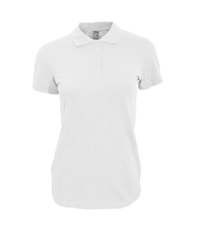 Polo manches courtes perfect femme blanc SOLS