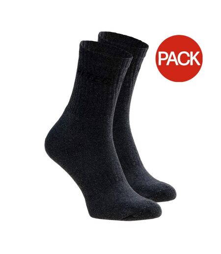 Socquettes Motif/style Logo Chiro Homme Gris Foncé Chiné Noir Hi-Tec
