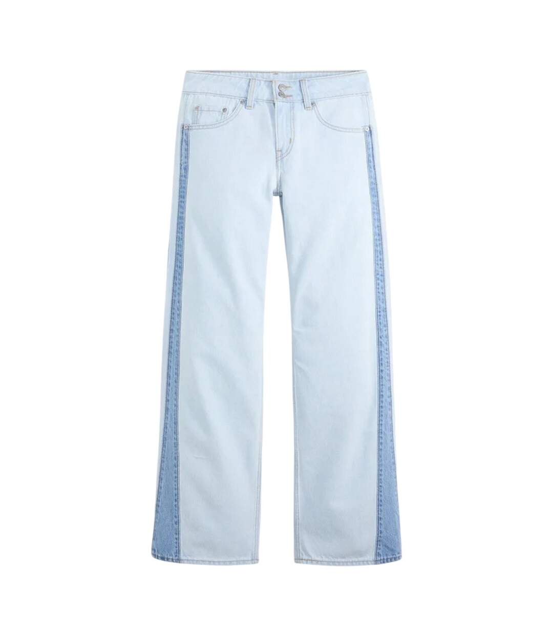 Womens/ladies Side Stripe Low Rise Wide Leg Jeans Stripe Hype Levis-2