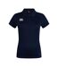 Womens/ladies Club Dry Polo Shirt Navy Canterbury-2