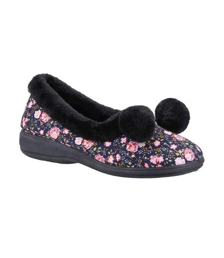 Chaussons goldfinch femme noir Fleet & Foster