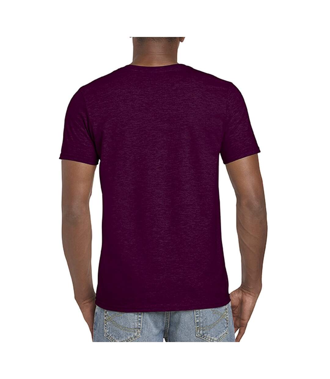 T-shirt manches courtes homme bordeaux Gildan