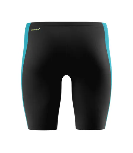Mens Hyperboom Splice Colour Block Jammer Shorts Black Green Speedo