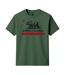 T-shirt Motif/style Imprimé Graphique Old Flag Homme Vert Kaki Republic Of California-1