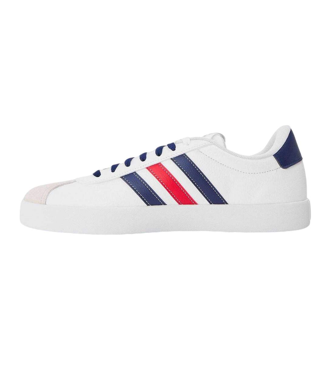 Mens Vl Court 3.0 3 Stripes Leather Shoes Earth White Adidas-2