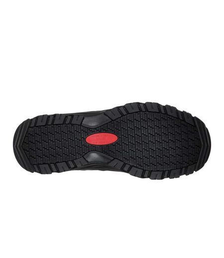 Skechers Mens Fannter Leather Occupational Shoes (Black) - UTFS8062
