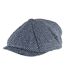 Mens Herringbone Pattern Fleece Lined Winter Wool Newsboy Hat Cap - L/XL
