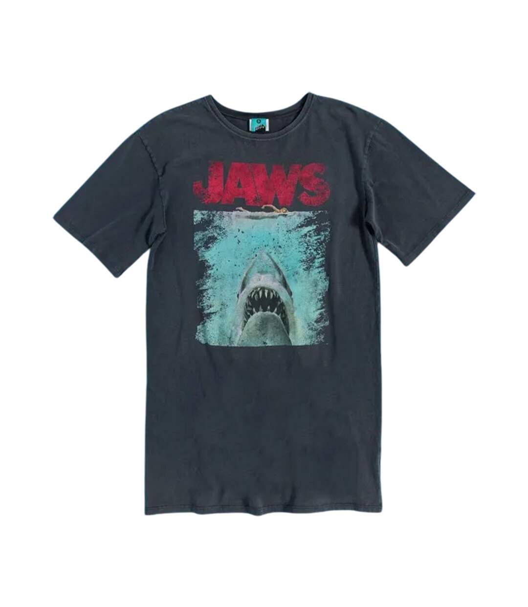 Robe T-shirt Motif/style Poster Du Film Femme Charbon Jaws-2
