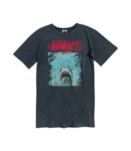 Robe T-shirt Motif/style Poster Du Film Femme Charbon Jaws