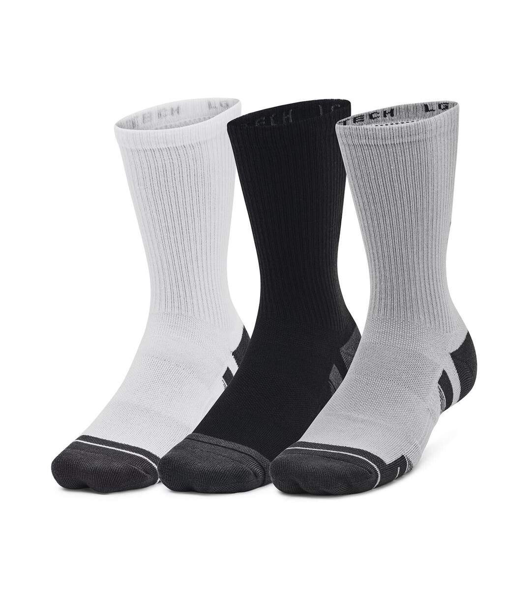 Lot de 3 paires de chaussettes blanches/grises/noires homme under armour performance tech-1