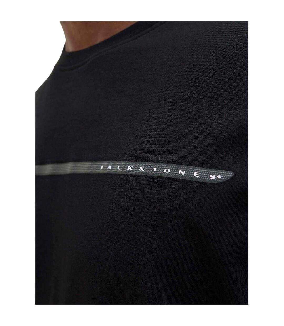 T-shirt Fusion Homme Noir Jack And Jones-4