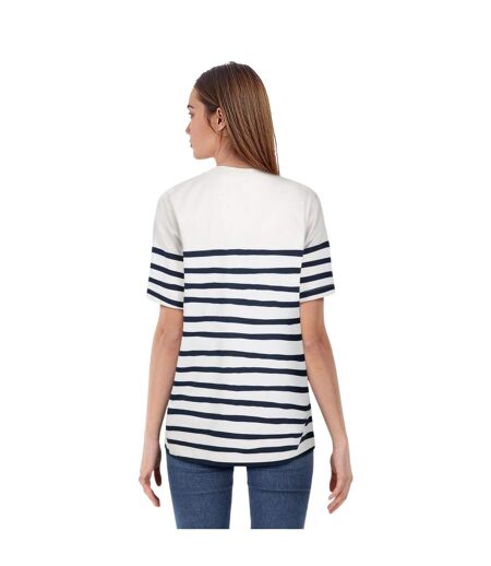 T-shirt Manches Courtes Motif/style À Rayures Breton Femme Blanc À Rayures Lyle & Scott
