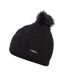Womens/ladies Meribel Chunky Knit Beanie Black Nevica-1