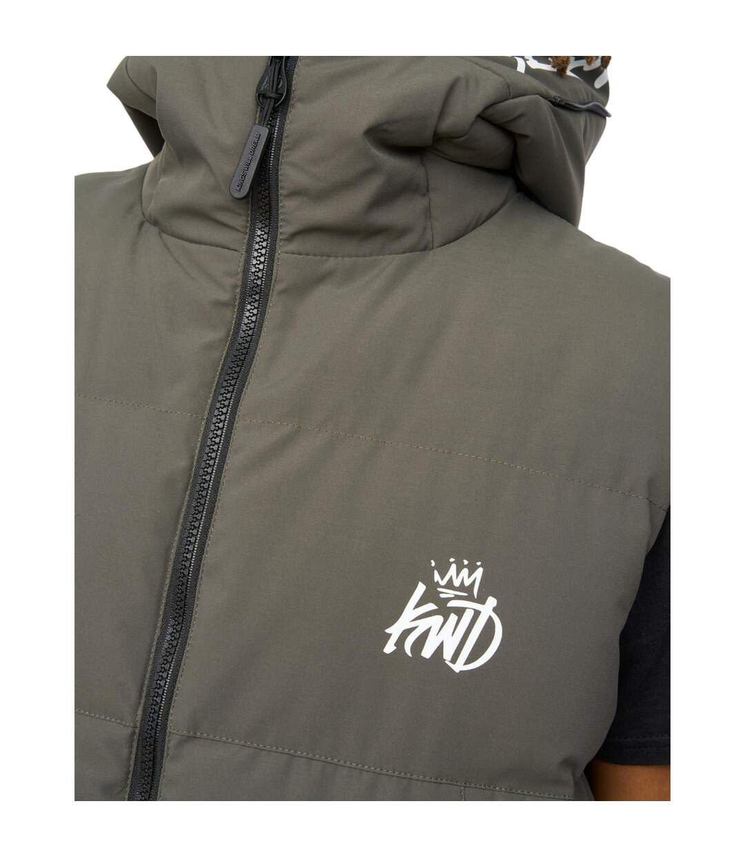 Doudoune Sans Manches Motif/style Matelassé Nahjo Homme Olive Kings Will Dream-4