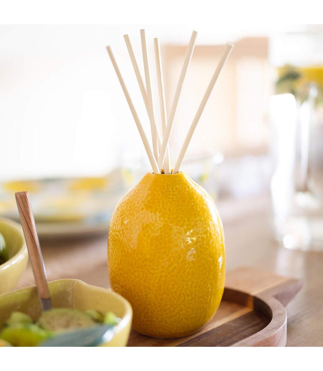 Diffuseur de Parfum Citron en Céramique Yucatan 150ml Jaune-5