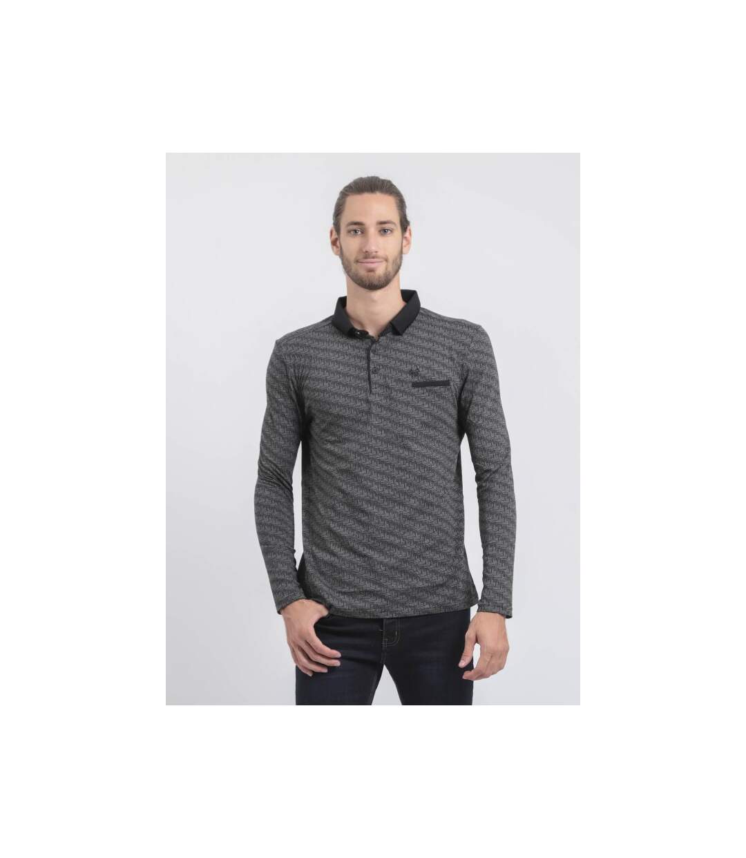 Polo manches longues pur coton PURLY-1