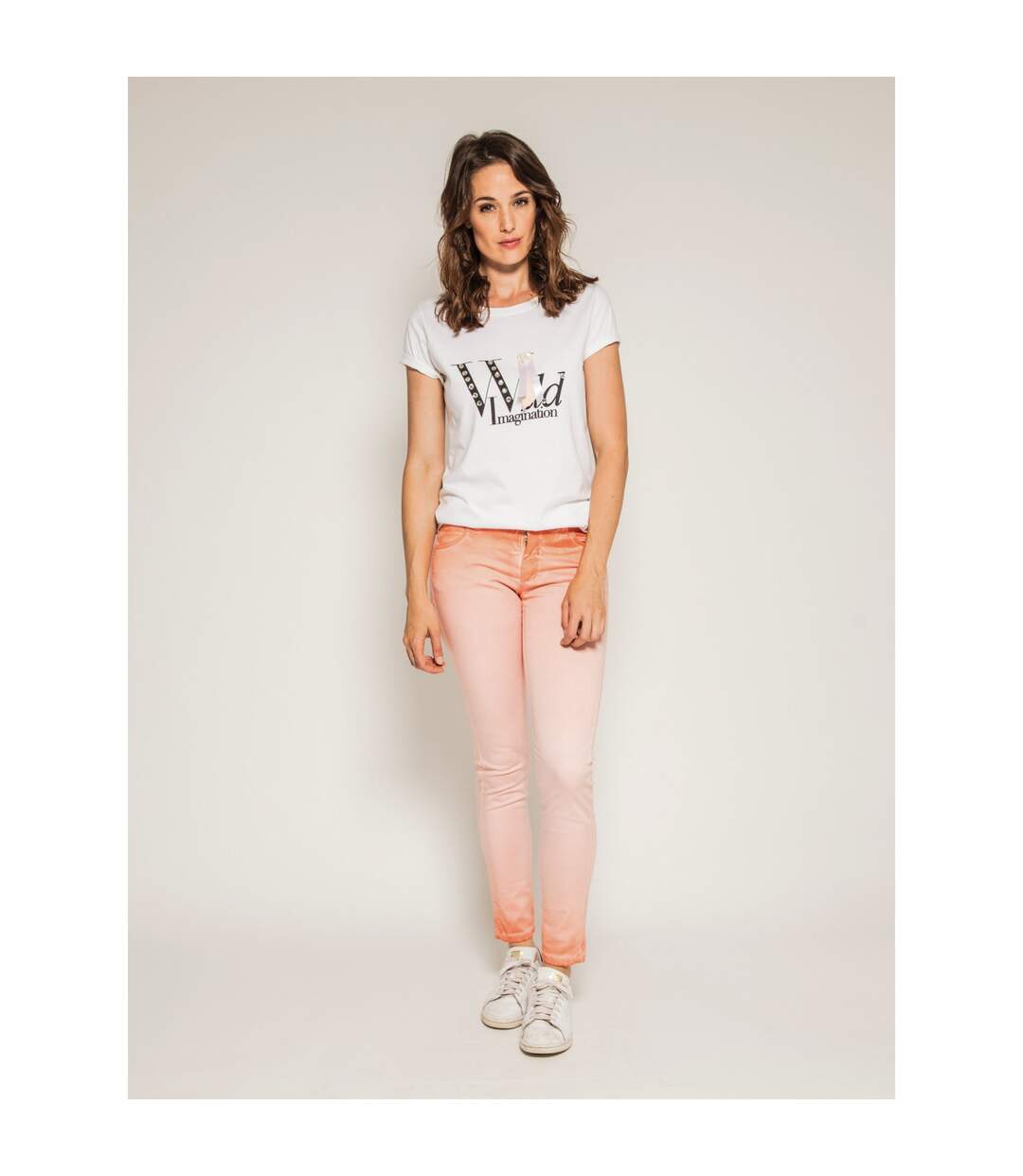 T-shirt col rond message FORTY - Dona X Lisa-4