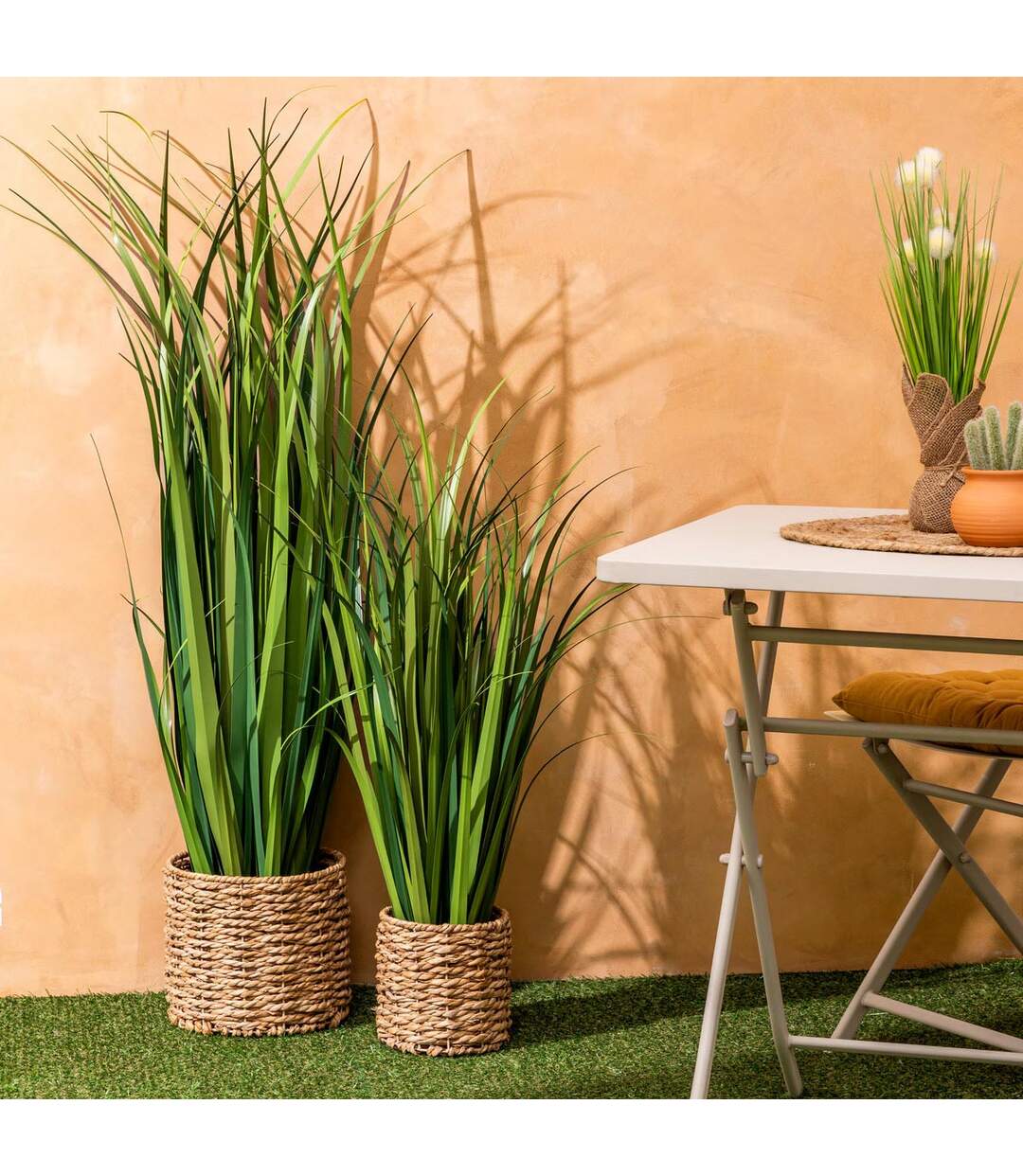 Plante Artificielle Bunch de Lin Zya 122cm Vert-4