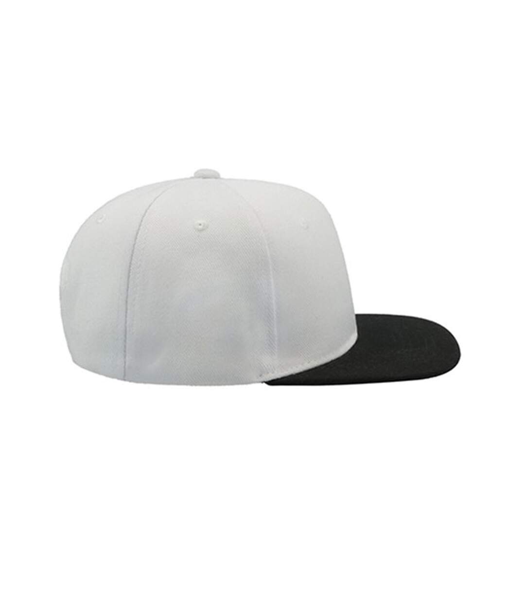 Lot de 2  casquettes avec visière plate adulte blanc / noir Atlantis-4