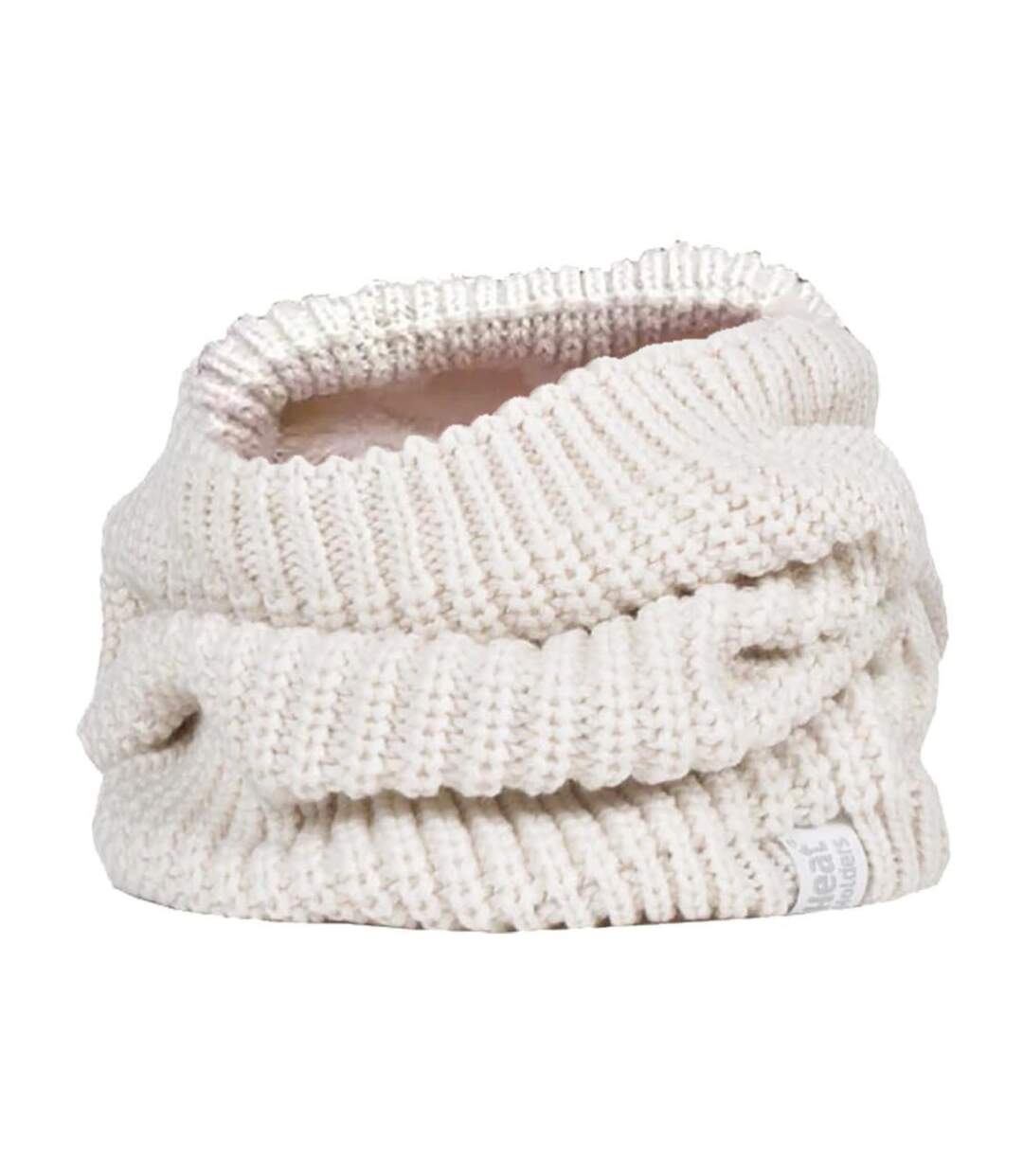 Cache-Cou Femme Épais Tricot avec Doublé Polaire-1