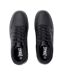 Mens Hanshi Leather Platform Trainers Black Everlast-3