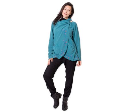 Veste polaire brodée COLUMBIA verte Coton Du Monde