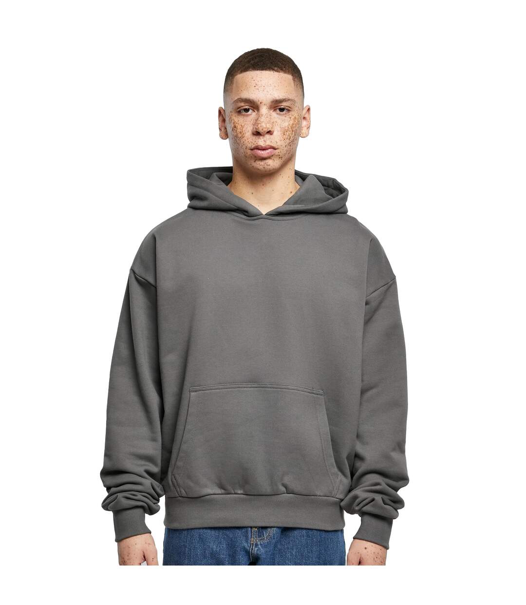 Sweat à capuche homme anthracite Build Your Brand-4