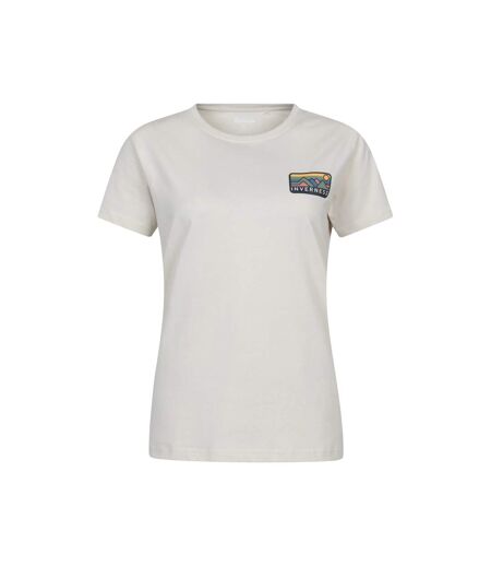 Womens/ladies Inverness Relaxed Fit Short-sleeved T-shirt Beige Mountain Warehouse