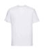 Unisex Adult Super Ringspun Cotton Classic T-shirt White Russell-1