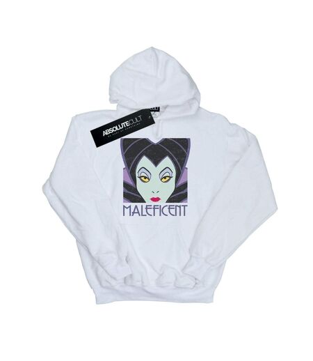 Disney Sweat à capuche à tête courte Femme/Ladies Maleficent (Blanc) - UTBI5033