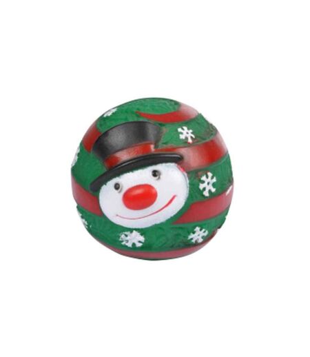 Balle pour Chien Bonhomme de Neige 9cm Vert