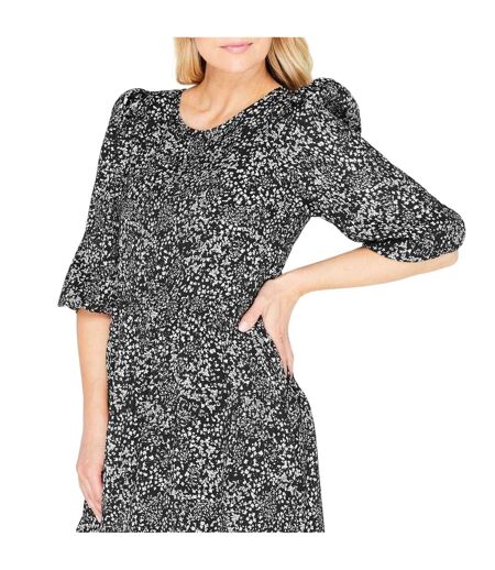 Robe Mi-longue Femme Femme Noir Imprimé Select