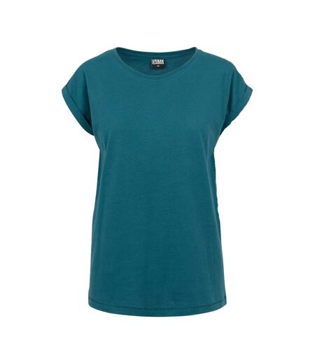 T-shirts Femme Bleu Sarcelle Blanc Urban Classics