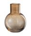 Vase Boule Design en Verre Goulot 19cm Marron-1