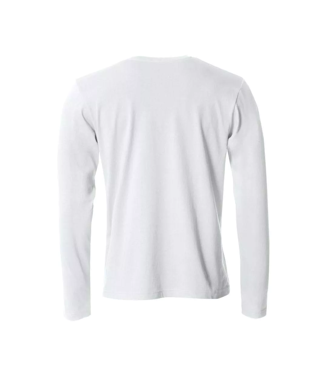 Mens Basic Long-sleeved T-shirt White Clique-2