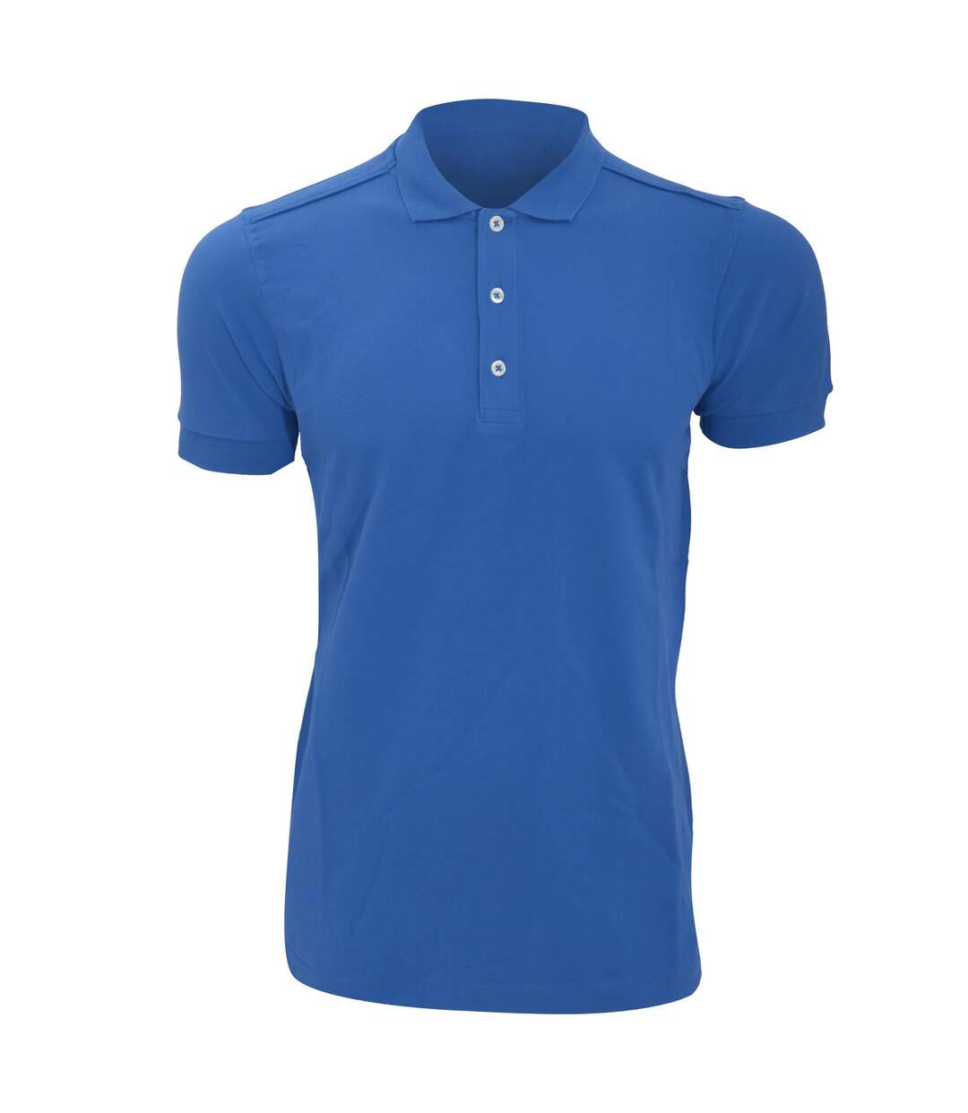 Polo À Manches Courtes En Stretch Pour Hommes Bleu Russell-3