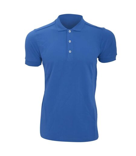Polo À Manches Courtes En Stretch Pour Hommes Bleu Russell