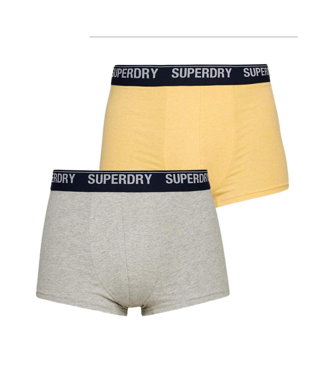 Lot x2 Boxers Gris/Jaune Homme Superdry M3110346A - L