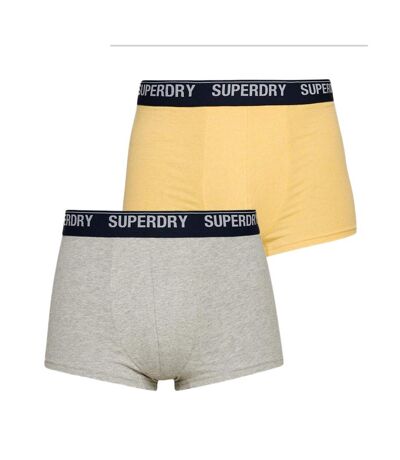 Lot x2 Boxers Gris/Jaune Homme Superdry M3110346A - S