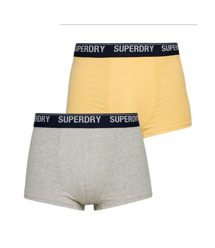 Lot x2 Boxers Gris/Jaune Homme Superdry M3110346A - S