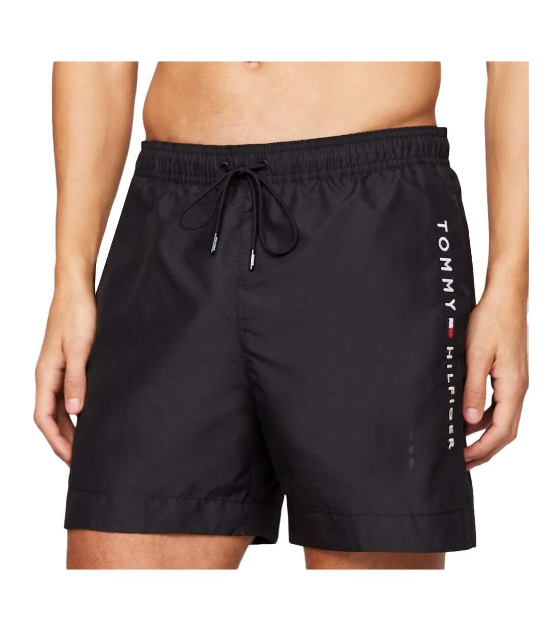 Short de bain noir homme tommy hilfiger medium drawstring - l-1