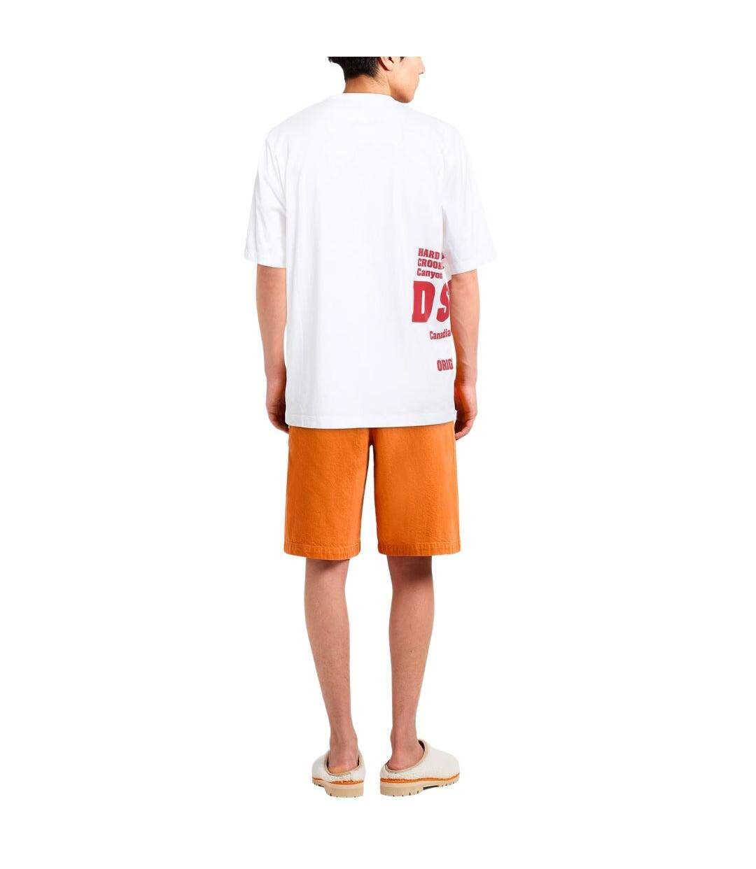 Mens Side Logo T-shirt White DSquared2-3