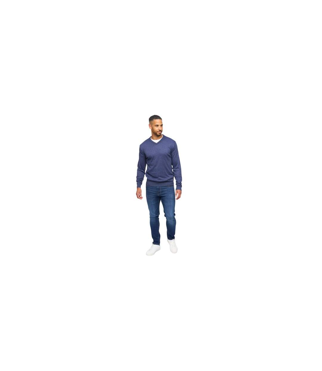 Pull Tinworth Homme Bleu Marine Chiné Bewley & Ritch-1