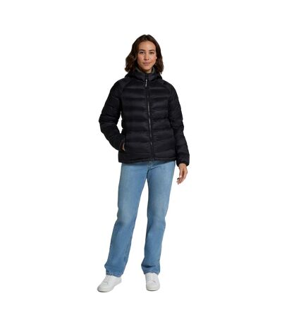 Womens/ladies Light Cloud Cosi Padded Jacket Jet Black Animal