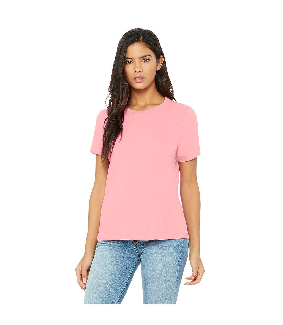 T-shirt femme rose Bella + Canvas-3